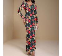 Abito lungo da donna, elegante per feste natalizie, collezione di abbigliamento invernale chic e di stile SHEIN X Glamance SHEIN X potenzia la creatività fornendo a stilisti, artisti e marchi un acces