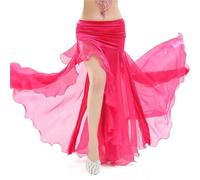 Abito Lungo Donna Danza Del Ventre Gonna da performance di danza del ventre da donna Gonna lunga in chiffon divisa a vita bassa Abbigliamento da ballo swing Abbigliamento da ballo for feste di carneva