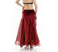 Abito Lungo Donna Danza Del Ventre Gonna da performance di danza del ventre da donna Gonna lunga in chiffon divisa a vita bassa Abbigliamento da ballo swing Abbigliamento da ballo for feste di carneva