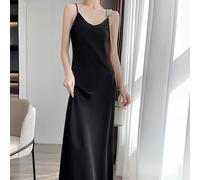 Abito lungo donna sexy raso finta seta perfetto per una notte in città