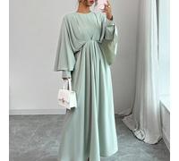 Abito lungo elegante e sofisticato, minimalista e di alta qualità, adatto per l'ufficio, i trasferimenti, la spiaggia, i festival musicali, il pomeriggio del tè, il Derby, le crociere, a tinta unita, 