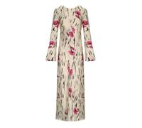 ABITO LUNGO IN SATIN AVORIO GANNI 34 IT