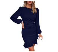 Abito Marrone Donna Invitata Impero Casual Comodo Vestitino Lunga Schiena Over Satinato Pantaloncino Raffinato Provocanti Formale Etnici Italiani Maxi Immediata Antichi Caro