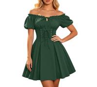 Abito Medievale Da Donna, Abito A Corsetto Con Spalle Scoperte Per Eventi A Tema Costume Rinascimentale Donna Con Gonna Vaporosa E Bustino Scolpito Per Feste In Maschera E Rappresentazioni Storiche