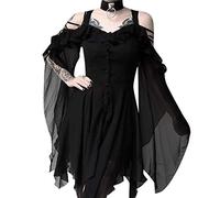 Abito Medievale Da Donna Costume Vampiro Ragazze Cosplay Costumi Medioevo Vestiti Con Orlo Irregolare Halloween Adulti Manica Lunga Feste Principessa Dresses