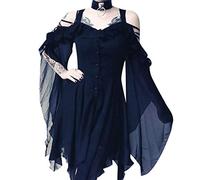 Abito Medievale Da Donna Costume Vampiro Ragazze Cosplay Costumi Medioevo Vestiti Con Orlo Irregolare Halloween Adulti Manica Lunga Feste Principessa Dresses