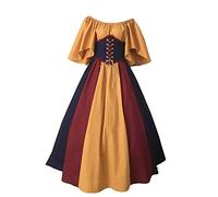 Abito Medievale Da Donna Rinascimentale Elegante Costumi Di Halloween Gotico Da Palazzo Vittoriano Vestito Da Steampunk Maniche Corte Cosplay Abito Da Sera Lungo Curvy Taglie Forti Abiti Da Ballo