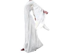 Abito Medievale da Donna Taglie Forti Vintage Abito Gotico Elegante a Maniche Lunghe Vestito da Strega Halloween Costume Elegante Girocollo Abiti Rinascimentali Vestiti Casual Larghi Maxi Abiti per