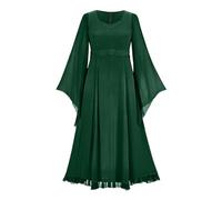 Abito Medievale Da Donna Vintage Gotico Da Palazzo Costumi Di Halloween Strega Medievale Vestito Da Steampunk Con Maniche a Farfalla Horror Costume Da Strega In Pizzo Cosplay Abito Da Vampiro