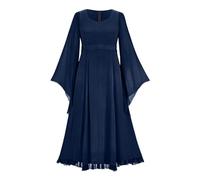Abito Medievale Da Donna Vintage Gotico Da Palazzo Costumi Di Halloween Strega Medievale Vestito Da Steampunk Con Maniche a Farfalla Horror Costume Da Strega In Pizzo Cosplay Abito Da Vampiro