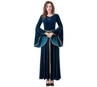 Abito medievale da donna vintage vittoriano, abito medievale da donna, abito elegante da cortile, abito lungo per feste a tema e spettacoli di abbigliamento Cosplay storico stile
