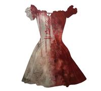 Abito Medievale da Donna Vittoriano per Il Rinascimento Maniche Tromba Stile con Cappuccio Costume Vestito Gotico Vampiro Feste Principessa Dresses