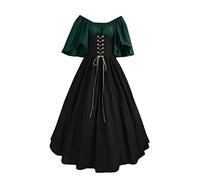 Abito Medievale Donna Popolana Abiti Da Sera Gotico Costume Da Halloween Rinascimentale Lungo Celtico Vestito Da Pavimento Medievale Tradizionale Cosplay Abito Cerimonia Retrò Curvy 2025
