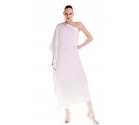 Abito midi monospalla con volant di Karen Millen Ecru, taglia 34 B1C