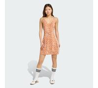 adidas Femme Seasonal Essentials Leopard Print Mini-Dress with 3-Stripes, Multicolor/Wonder Alumina, S