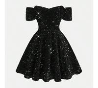 Abito mini elegante nero tinta unita senza spalline per ragazze adolescenti, abito da sole, casual minimalista chic, adatto per la stagione dei matrimoni, socialite, autunno/inverno, abbigliamento da 