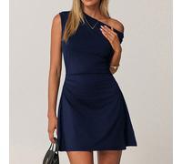 Abito mini nero dal design lineare, adatto per una vasta gamma di occasioni come primavera/estate, romantico, da cerimonia, formale, compleanni, occasioni casual di lavoro e di uscita, stile vintage, 