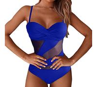 Abito Nascondi Pancia Due Pezzi Davanti 1 Pezzo Bikini Patchwork Retro Vintage Mesh Wrap Increspato Costumi da Bagno 1 Pezzi Costume da Bagno Sportivo Donna Intero