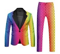 Abito Natale Uomo Vestito Carnevale Abito Asimmetrico Cerimonia Abito Giallo Uomo Completo Uomo Taglie Forti Suit for Men Maglione Uomo Inverno Pile Bianco Uomo Vestito Carnevale Uomo Anni 80