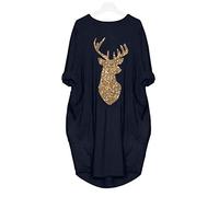 Abito Natalizio Donna Invernali,Abito Donna Casual con Tasche Collo Morbido E Confortevole per Occasioni Informali Lunghezza Longuita Elegante E Pratica Tops Taglie Comode