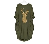 Abito Natalizio Donna Invernali,Abito Donna Casual con Tasche Collo Morbido E Confortevole per Occasioni Informali Lunghezza Longuita Elegante E Pratica Tops Taglie Comode