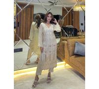 ABITO PAKISTANO SALWAR KAMEEZ INDIANO FESTA DI NOZZE VESTITO BOLLYWOOD SUIT S...