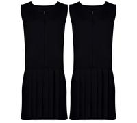 Abito Pinafore Per Scuola Per Ragazze 2 Pezzi Con Zip E Pieghe 3-14