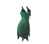 Abito professionale da donna per esami di danza latina, abito da esame artistico, abito da ballo con nappa, abito da pratica, EN8, XL