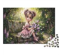 Abito rosa Ragazza doppia intrecciataPuzzle Fai Da Te 1000 Pezzi Allenamento Cognitivo cespugli Lilac Cartone Spesso Anziani, Miglioramento Memoria, Regalo Amatori 38x26cm/1000pcs