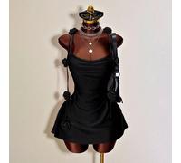 Abito rosso da festa club anni '70 Black Summer, abito mini aderente con decorazione rosa 3D, abito da cocktail con schiena aperta e arricciature per appuntamenti e banchetti L,M,S,XLColore unicoTessu