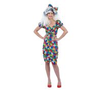 Abito Rubik's Cube Anni '80 Donne 1980 Retro Giochi Costume Elegante UK 8-18