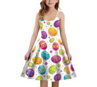 Abito Senza Maniche per Bambine con Stampa e Cerniera Posteriore Elastica per Uso Quotidiano e attività All'Aperto (Light Gray-7, 7-8 Years)