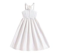 Abito senza maniche per ragazze e ragazze senza spalline principesse, abito estivo bianco per bambini dai 7 ai 12 anni, bianco, 11-12 Jahre