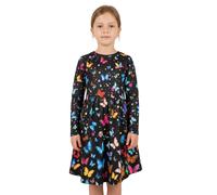 Abito Skater Flared Con Farfalle Per Bambine, Comodo, Outfit Per Festa