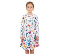 Abito Skater Flared Con Farfalle Per Bambine, Comodo, Outfit Per Festa