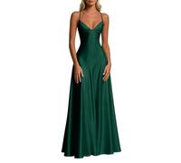 Abito Sottoveste in Raso con Scollo a V, Linea ad A, Abito da Sera Formale | Vestiti Rossi Da Cerimonia Sposa Abbigliamento Marche Ed Vestirsi Raffinati Cinquantenni 40 Medio Pinella Foto