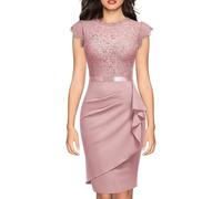 Abito Sposa Sirena Pizzo Schiena Scoperta Vestiti da Sposa Outlet Abito Cerimonia Sirena Abito da Sposa 2 in 1 Vestito da Cocktail Corto Vestito da Sposa Brutto Vestiti Eleganti Rosa Antico Abiti