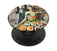 Abito Sushi Astratto Fantasia PopSockets PopGrip Adesivo
