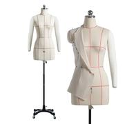 Abito Taglie Forti Fissabile Con Braccia Morbide - Torso Di Manichino Femminile A Grandezza Naturale Per Cucire Abiti E Sartoria - Ciuccio Su Ruote Per Adulti - Ideale Per Sarte(Size:L,Color:Bianco)