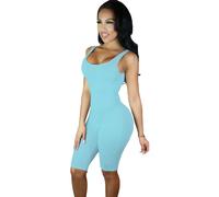 Abito tuta aperto Nudo aderente Scollo Nudo Corto Scoop Jumpsuit clubwear S