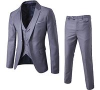Abito Uomo Completo - Giacca e Pantaloni Abiti Cerimonia Uomo Tinta Unita Taglie Forti Classica Blazer Vintage per Matrimoni e Affari