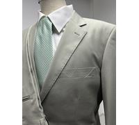 ABITO UOMO MADE IN ITALY VERDE CHIARO LANA TASMANIA 46 48 50 52 54 56 58 AUT/INV