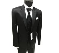 ABITO UOMO SPOSO T. 52 NERO FIRMATO CARLO PIGNATELLI SUIT GROOM WEDDING
