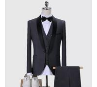 abito vestito completo grigio smoking giacca pantalone gilet 3 pezzi SLIM 1124