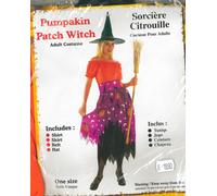 ABITO VESTITO COSTUME DI CARNEVALE HALLOWEEN, STREGA ZUCCA, PUMPAKIN PATCH WITCH