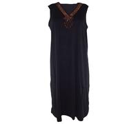Abito Vestito Donna M L 2xl Tunica Taglie Comode Stretch Nero Marrone Paillettes