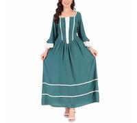 Abito vintage da donna, stile 07, retrò, medievale, gotico, rinascimentale, vittoriano, fata, strega, elfo, cosplay, feste, carnevale, Halloween, Blu, M