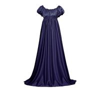 Abito vintage da donna, stile 54, retrò, medievale, gotico, rinascimentale, vittoriano, fata, strega, elfo, cosplay, feste, carnevale, Halloween, Blu scuro, S