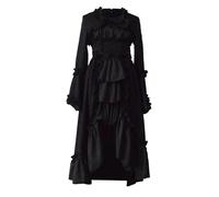 Abito Vittoriano Donna, Elegante Abito da Corte Gotico retrò Medievale con Scollo Quadrato, Dettaglio in Vita e Fiocco, per Cosplay ed Eventi Formali.