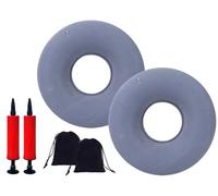 Abiyou 2 Pezzi Cuscino Rotondo Ortopedico Gonfiabile, Cuscino Gonfiabile con Pompa, Donut Cuscino Gonfiabile Ad Anello, Inviare Borsa per Stoccaggio, per Auto, Ufficio e Viaggi